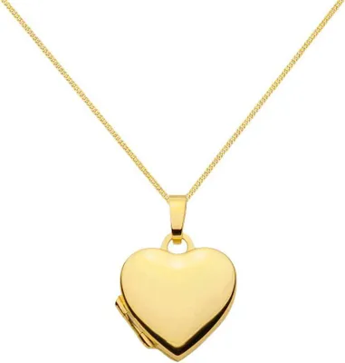 Produktbild von Anhänger Medaillon Herz mit Kette 1,1 mm 333-8 Karat Gold 40 cm