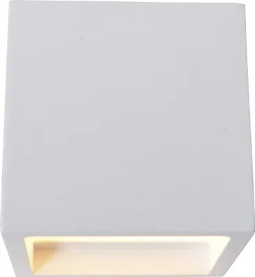 Produktbild von Näve Leuchten LED Wandleuchte s: 11,5cm LED Wandleuchte s: 11,5cm Wandleuchten - LED Wandleuchte s: 11,5cm, Wandlampe im Modern Style, ausGips in weiß, 11,5 cm hoch, Maße 11,5 x 11,5 cm, inkl. LED