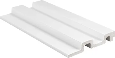 Produktbild von HEXIM Lamellenwand HDPS Polystyrol - Lamellen Wandverkleidung Akustikpaneele Wandpaneele Holz Imitat - (Muster - weiß) Wand Panel Akkustikpanellen