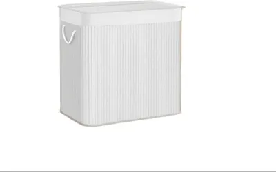 Produktbild von Wäschekorb 3 Fächer – Bambus – 60 x 40 x 61,5 cm