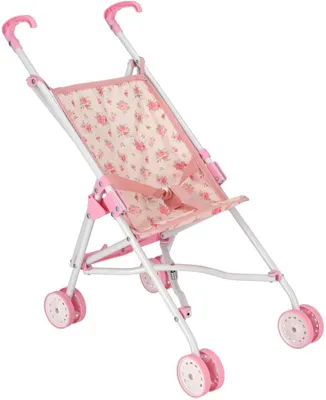 Produktbild von KiddyGo Puppenbuggy rosa Blume - Spielzeug Buggy für Puppen