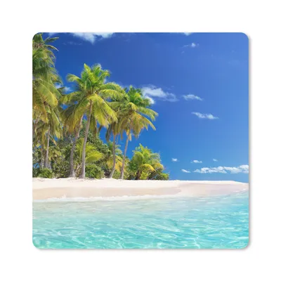 Produktbild von MuchoWow® Mauspad Mousepad Strand - Meer - Palme - Sonne - Sommer 30x30 cm - Mousepads - Maus Mat - Pad - Mausunterlage - Gaming