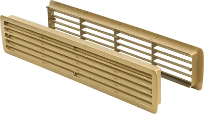 Produktbild von Türlüftung Lüftungsgitter aus Kunststoff Messing paarweise 457mm x 92mm