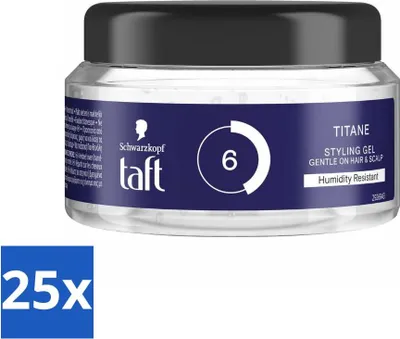 Obrázek produktu pro Taft - Titane 6 - Stylingový gel - Výkonný styling - 250 ml - hodnotné balení - 25 kusů