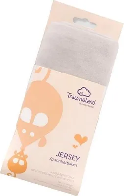 Produktbild von Träumeland Spannbetttuch für Babymatratze Jersey hellgrau 60x120 / 70x140