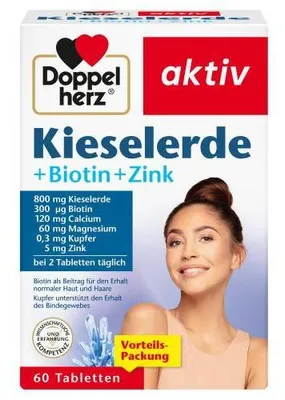 Produktbild von Doppelherz Kieselerde+Biotin+Zink Tabletten 60 St