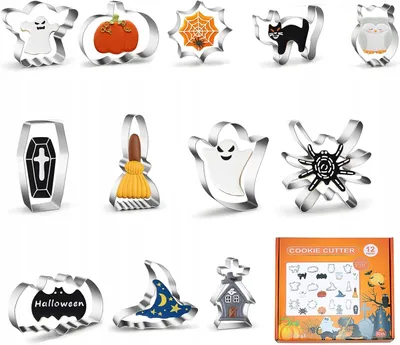 Produktbild von Halloween Keksformen Set 12 Stück Ausstecher für Gebäck