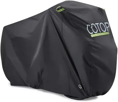 Produktbild von Wasserdichte Fahrradabdeckung 210D Oxford, wetterbeständig, 220x95x110cm, mit Diebstahlschutz, Tragetasche