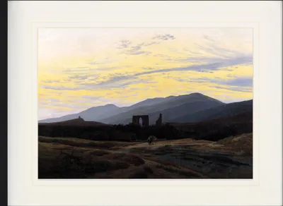 Produktbild von Caspar David Friedrich Gerahmtes Bild Mit Edlem Passepartout | Wand-Bilder | Im Bilderrahmen - Klosterruine Eldena Im Riesengebirge, 1830-1834 (60 x 80 cm)