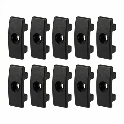 Produktbild von MasterLED 10er Set Endkappen für LED Alu-Profil Aufbau Schwarz mit Loch Zubehör