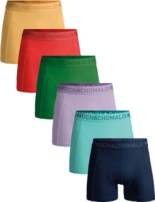 Produktbild von Muchachomalo Herren Boxershorts – 6er Pack – Baumwolle Stretch – Bequeme Unterwäsche – Größe S - U-SOLID1010-1181