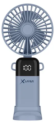 Produktbild von Xlayer Handventilator klappbar/wiederaufladbar mit Smartphonehalterung