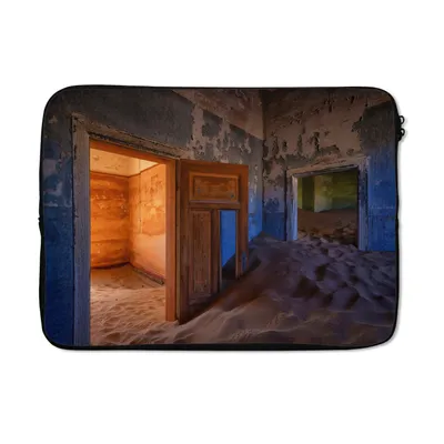 Produktbild von MuchoWow® Laptop Hülle 13 Zoll Tür - Sand - Wüste - Architektur Laptoptasche - Laptophülle - Sleeve - Rundumschutz