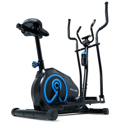 Produktbild von THUNDER® | DUAL | Ellipsentrainer | 16 Widerstandsstufen | mit Display | 110 kg Belastbarkeit | Kompakt und leicht zu verstauen | Leiser Betrieb