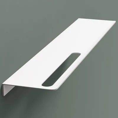 Produktbild von Mai & Mai Duschablage zum Bohren oder Kleben Duschregal Badablage aus Aluminium 60cm Badezimmerablage zur Wandmontage Organizer Matt weiß Reglo-06