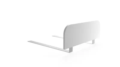Produktbild von regalik Bettgitter Rausfallschutz Kinderbett 60x20 cm – Weiß Stabile Absturzsicherung ohne Bohren – Einfache Montage unter der Matratze
