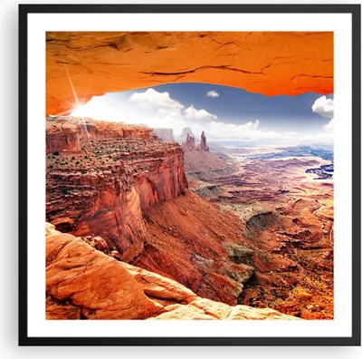 Produktbild von Gerahmtes Poster - Schwarzer Rahmen - Amerika arizona schlucht geologie - 60x60 cm - Wand Bild - Wanddeko - Wandbilder - Wandposter - Bilderrahmen - Bilder - Kunstdruck - Wandbild - P2BAC60x60-2645