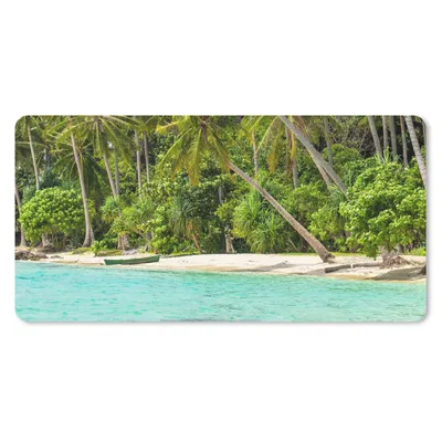 Produktbild von MuchoWow® Schreibtischunterlage Palme - Meer - Tropisch 80x40 cm - XXL Mauspad - Gaming Mauspad