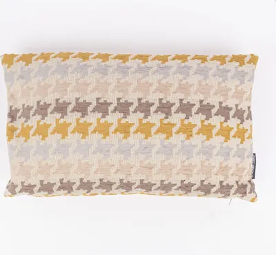 Produktbild von Kissenhülle Mira Hahnentritt beige gelb in versch. Größen Größe 40x60cm (HxB) 40x60cm (HxB) Größe