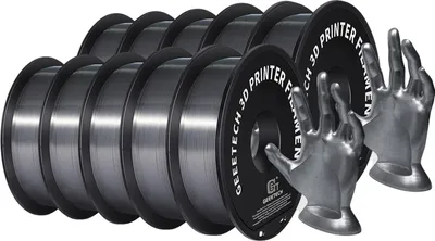 Obrázok produktu pre 3D hodvábny PLA filament, teplota tlače 200-230 ℃, priemer 1,75 ± 0,03 mm, strieborný