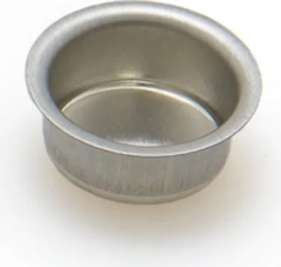 Produktbild von Tüllen für Adventkerzen silber mit Tropfenfänger Ø 22mm , Größe:25 Stück