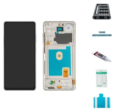 Produktbild von Samsung Galaxy S20 FE 5G (G781) Display weiß (Cloud white) - Premium-Set