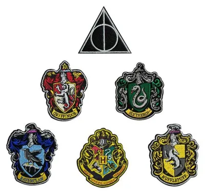Zdjęcie produktu dla 6-pak naszywek z herbem domu Harry'ego Pottera