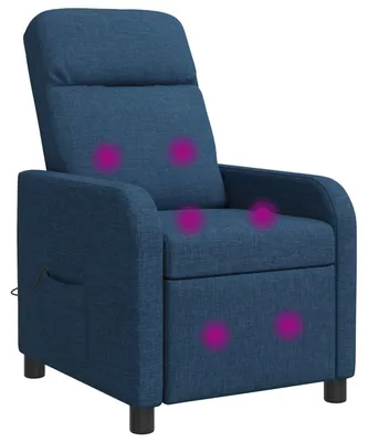 Produktbild von vidaXL Massage Relaxsessel Blau Stoff