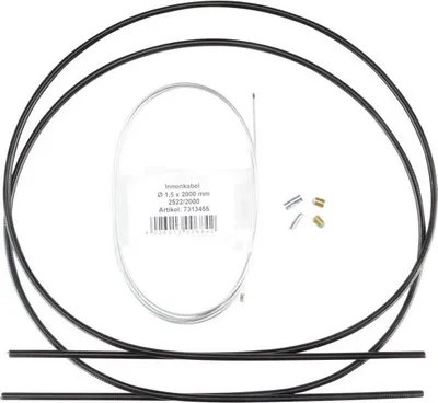 Produktbild von Universal Bowdenzug Seilzug 2x Nippel Hülle Gaszug 2 Meter Citomerx für Roller Moped Motorrad Ersatzteilnummer 1039272