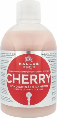Obrázok produktu pre Kallos KJMN Cherry Conditioning Shampoo, 1000 ml, Šampón, Ženy, Poškodené vlasy, Hydratačný, Výživa, Lesk, Zmäkčovadlo, Fľaša