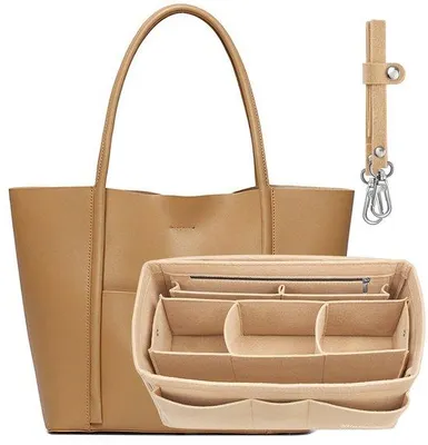 Produktbild von Organizer-Tas für Damen, Beige, Innenfach, Ritsfach
