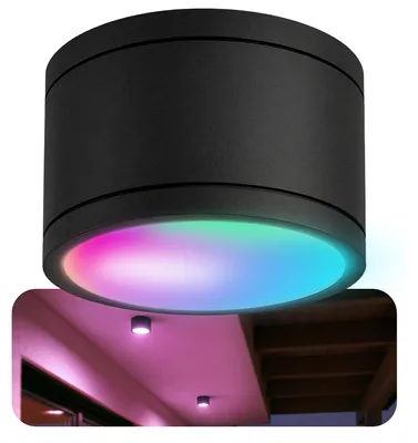 Produktbild von SSC-LUXon CELI-WX Aufbaustrahler Bad flach IP44 inkl. LED Lampe GX53 kompatibel mit Alexa, Siri & Google - Spot WiFi Smart LED RGB+W