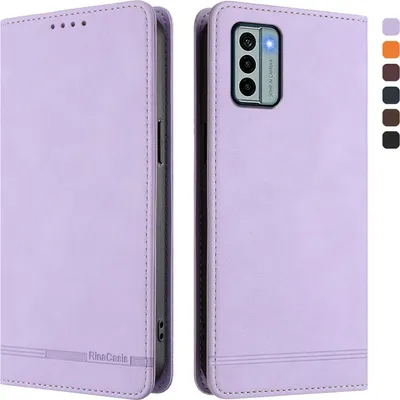 Produktbild von Hülle für Nokia G22, Retro Kunstleder Ständer Klapphülle mit Kartenfächer und Magnetische Violett