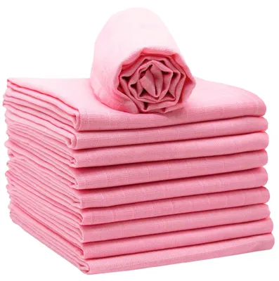 Produktbild von 10er Set Spucktücher, Baumwolle, 70x70 cm, rosa