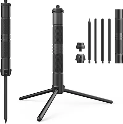 Obrázek produktu pro Hliníkový stojan na lucernu, kempinkové svítidlo, skládací, držák na světlo, držák na lampu, fotoaparát, telefon, stativ pro piknik, turistiku, batoh, rybaření, zahradu, grilování