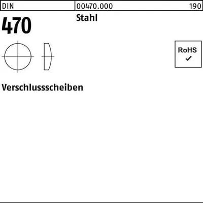 Produktbild von Reyher  Verschlußscheiben DIN 470 Stahl 80 (25 Stück)