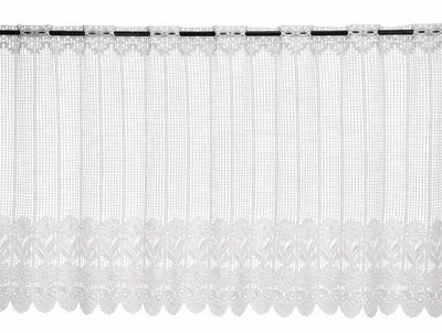 Produktbild von Scheibengardine Bistrogardine Meterware nach Maß Rustikal weiß Länge 90 cm