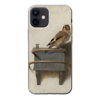 Produktbild von MuchoWow® Handyhülle Schutzhülle Hülle für iPhone 12 Stieglitz - Alter Meister - Carel Fabritius Silikon Softcase Handy Hülle - Schutzhülle