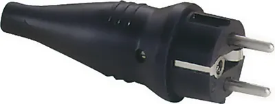 Produktbild von ABL Gummi-Schuko-Stecker 1419190 schwarz bis 3 x 1,5mm