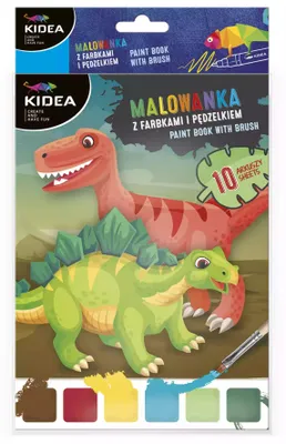 Productafbeelding van Malowanka z farbkami i pędzelkiem Dinozaury Kidea