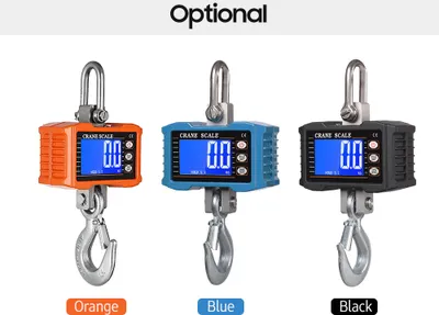 Image de Balance digitale à suspendre 1000kg/ 2204lbs Balance à grue portable à usage intensif Rétro-éclairage LCD Balance industrielle à crochet Changement d'unité/ Maintien des données/ Tare/ Zéro pour chantier de construction Voyage Marché Pêche Travail en plein air