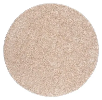 Produktbild von Hochflor Teppich Rund - Glazy Beige Creme