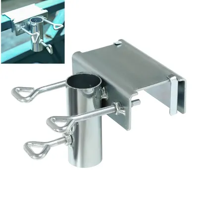 Produktbild von Sonnenschirmhalter Klemme,Metall Balkonschirmhalter,Geeignet für Balkongeländer,Terrassenkanten und Tischgeländer