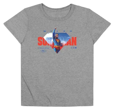 Immagine prodotto di Superman - T-shirt "Up In The Sky" da donna, modello TV36150 (taglia M), colore: Grigio melange sportivo