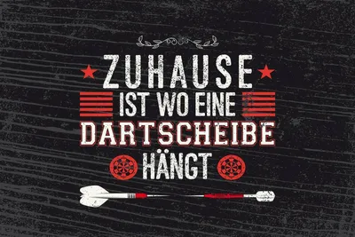 Produktbild von vianmo Holzschild 12x18 cm Zuhause ist wo eine Dartscheibe
