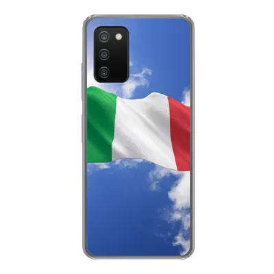 Produktbild von MuchoWow® Handyhülle Schutzhülle Hülle für Samsung Galaxy A03s Die Flagge Italiens weht am Himmel Silikon Softcase Handy Hülle - Schutz