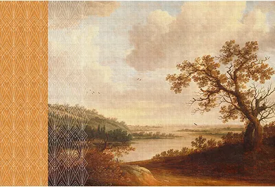 Produktbild von Tadessi Fototapete | Landschaft | 4.00 m  x 2.70 m | Gelb | Beige | Wandbild | Digitaldruck