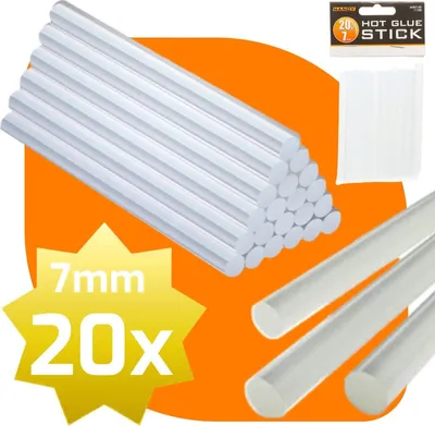 Produktbild von HANDY – Nachfüllungen für Klebepistolen – Klebekartuschen 7 mm rund – 100 mm lang – Klebekartuschen für Klebepistole OA Handliche Klebepistole