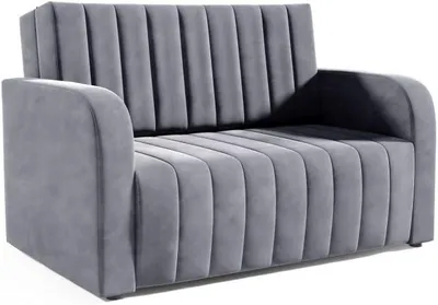 Zdjęcie produktu dla LIKMA Sofa 3 osobowa Otto Ciemnoszara 155 cm z Funkcją Spania, Pojemnikiem na Pościel, Sofa w Tkaninie Jasmine 96
