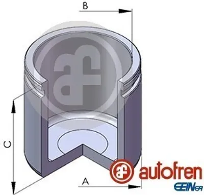 Produktbild von AUTOFREN SEINSA Bremssattel-Kolben für OPEL Corsa C Schrägheck (X01) 48mm Stahl